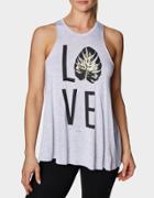 Betseyjohnson Love Palm Leaf Tank Grey