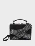 Betseyjohnson Razzle Dazzle Bow Box Bag Black Silver
