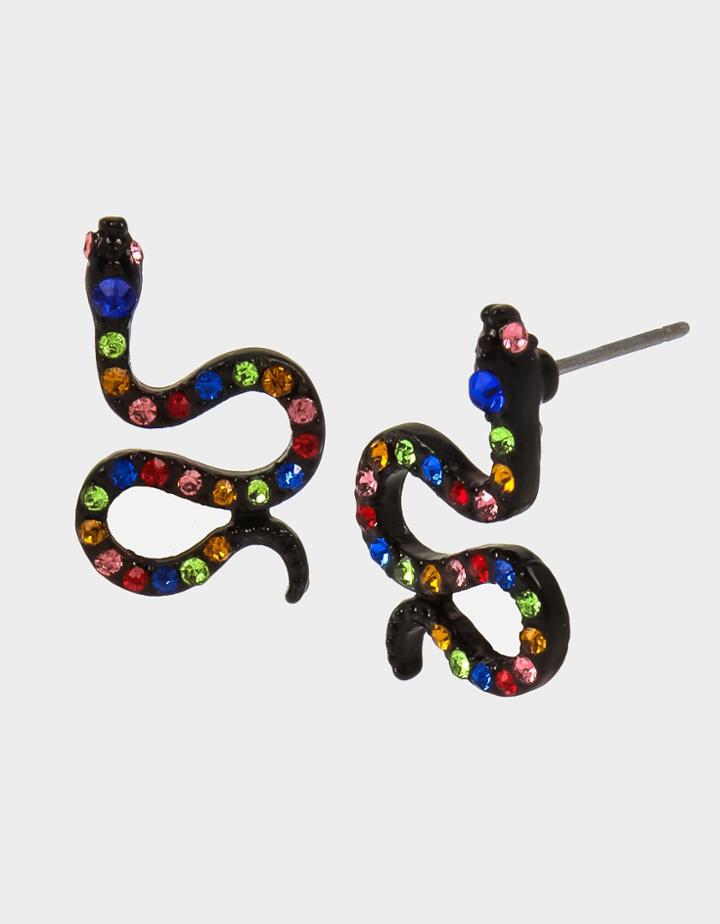 Betseyjohnson Betseyvilla Snake Stud Earrings Multi