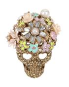 Steve Madden Betseys Pink Skull Cocktail Ring Pink