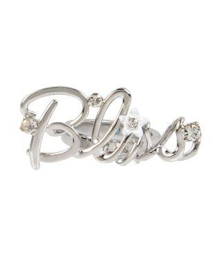 Steve Madden Blue Kitsch Bliss Ring Crystal