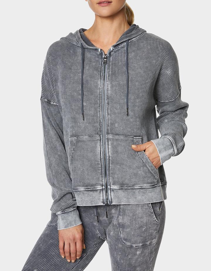 Betseyjohnson Bleach Wash Waffle Jacket Grey