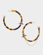 Betseyjohnson Tortifly Hoop Earrings Tortoise