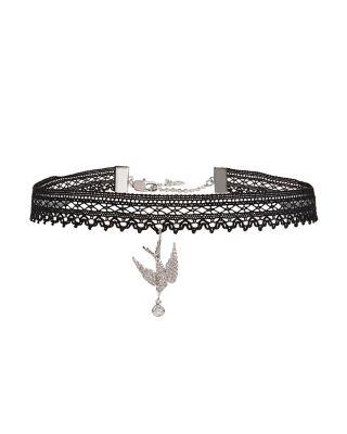 Steve Madden Betsey Blue Love Birds Dove Choker Black