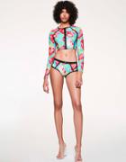 Betseyjohnson Framed Flowers Rashguard Top Blue Multi
