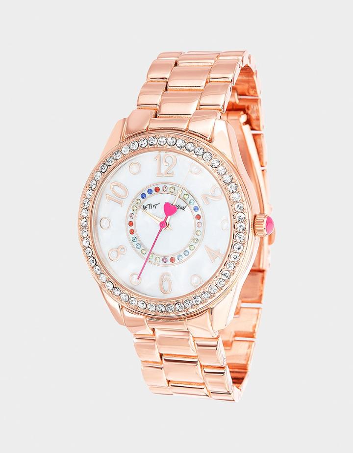 Betseyjohnson Betsey Time Rounding Watch Rose Gold