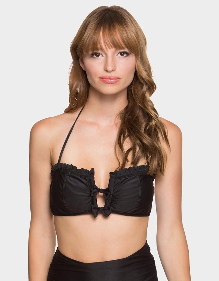Betseyjohnson Malibu Solids Bandeau Top Black
