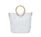 Betseyjohnson Confetti Rings Medium Bucket Bag White