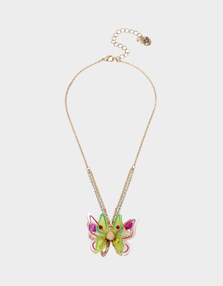 Betseyjohnson Butterfly Resin Pendant Multi