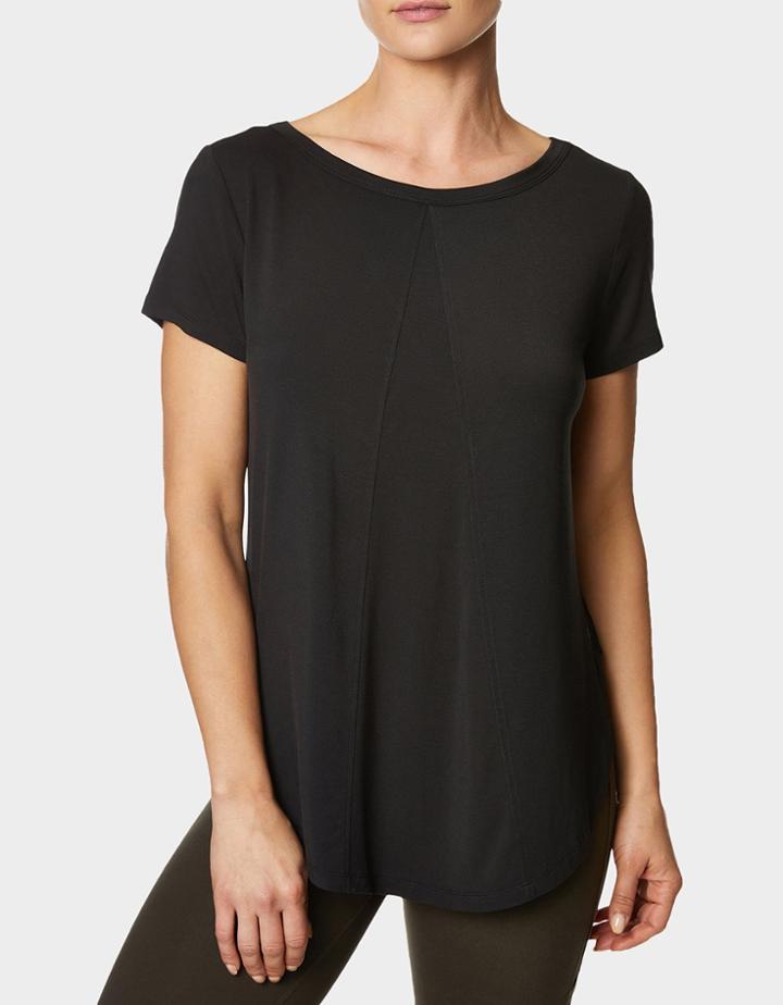 Betseyjohnson Mesh Back Sidecut Tee Black