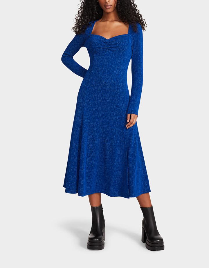 Betseyjohnson Leg Up Midi Dress Blue