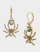 Betseyjohnson Lily Flower Spider Drop Earrings Yellow