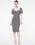 Betseyjohnson Mini Dots Knit Midi Dress Black-white