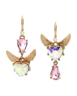 Steve Madden Heaven On Earth Mismatch Earrings Pink