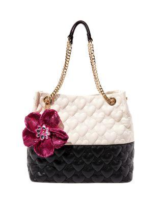 Steve Madden Be My Better Half North South Tote Black/white