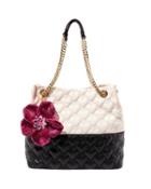 Steve Madden Be My Better Half North South Tote Black/white