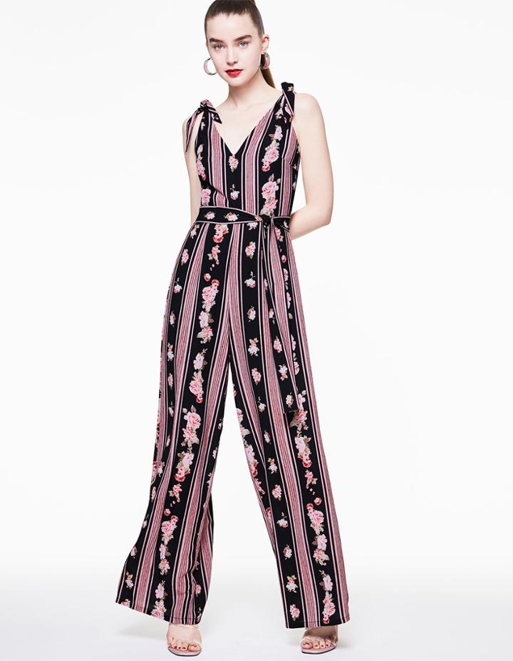 Betseyjohnson Floral Stripe Jumpsuit Multi