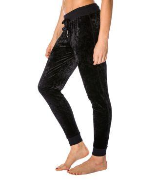Steve Madden Crushed Velvet Skinny Pant Black