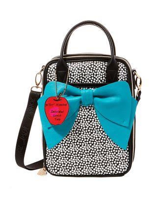 Steve Madden Chow Bella Lovely Bow Lunch Tote Turquoise