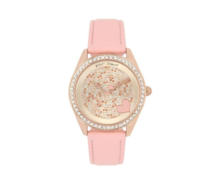 Betseyjohnson Mosaic Crystals Pink Watch Pink