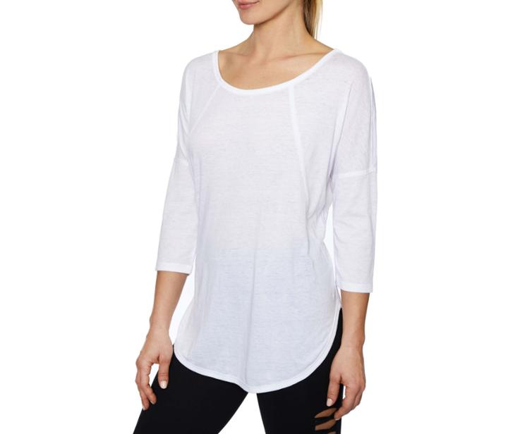 Betseyjohnson Acid Wash Criss Cross Pullover White