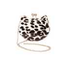 Betseyjohnson Here Kitty Kitty Hard Frame Crossbody Leopard