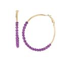 Betseyjohnson Hoop Magic Purple Twist Earrings Purple