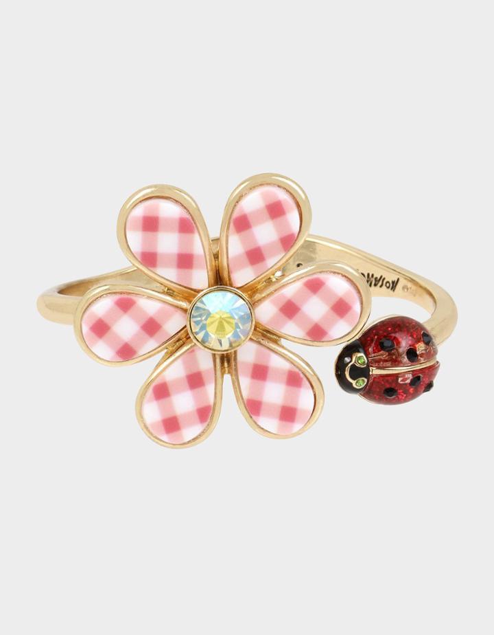 Betseyjohnson Summer Picnic Flower Bangle Pink