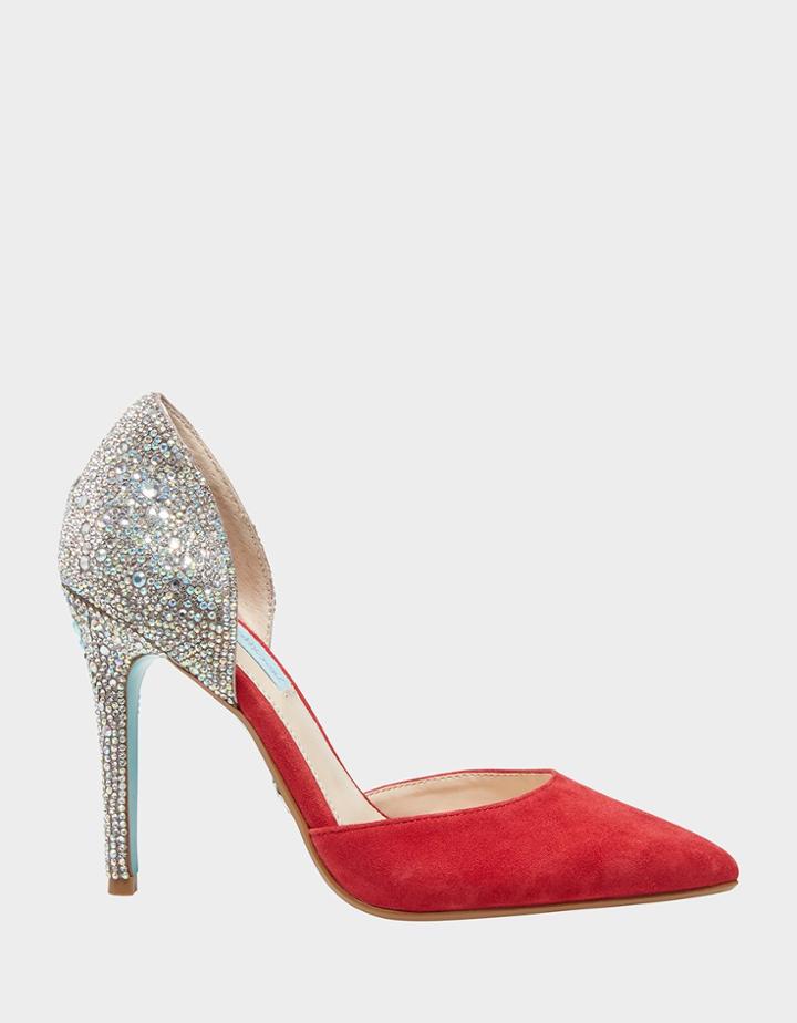 Betseyjohnson Sb-yara Red Suede