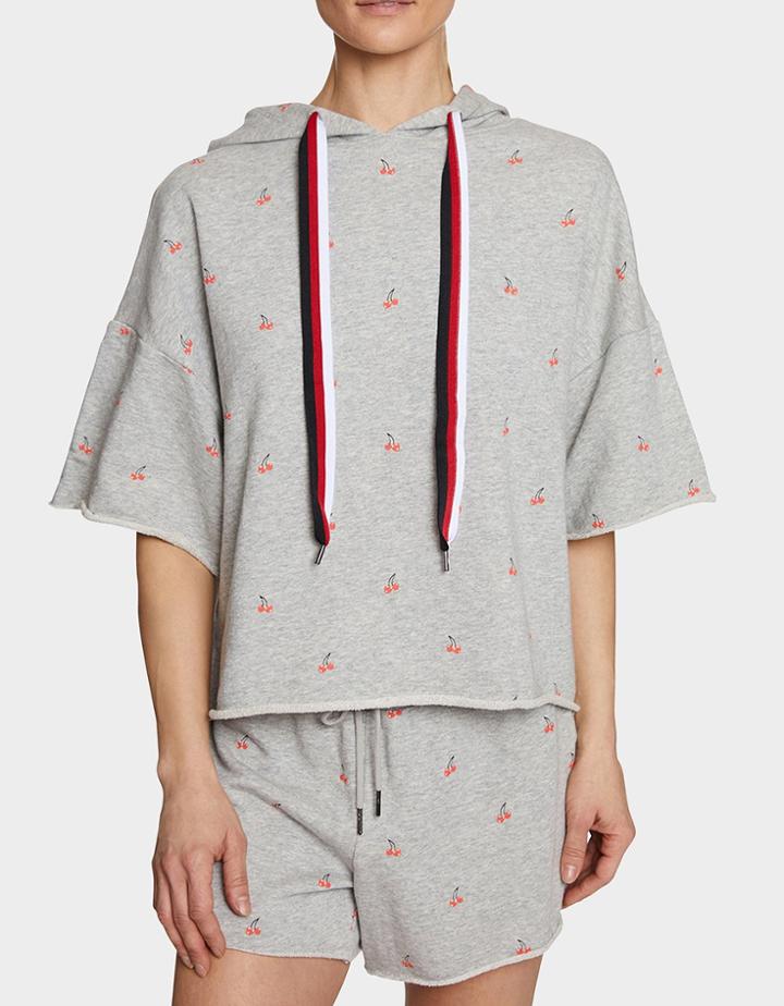Betseyjohnson Cherries Jubilee Cropped Sweatshirt Grey