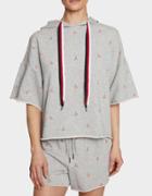 Betseyjohnson Cherries Jubilee Cropped Sweatshirt Grey