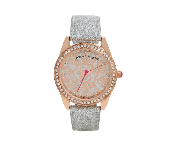 Betseyjohnson Metalwork Roses Watch White