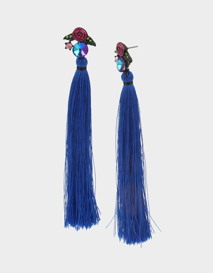 Betseyjohnson Betseyvilla Tassel Earrings Blue