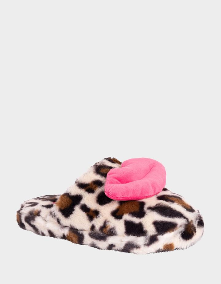Betseyjohnson Big Kiss Slippers Leopard