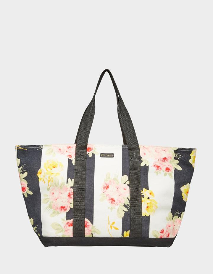 Betseyjohnson Floating Away Floral Tote Black-white