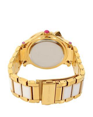 Steve Madden Sweet White Bow Enamel Watch White