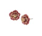Betseyjohnson Enchanted Rose Stud Earrings Pink