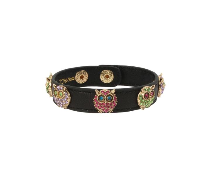 Betseyjohnson Lovin Leather Owl Bracelet Multi