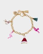 Betseyjohnson Pink Xmas Charm Bracelet Multi