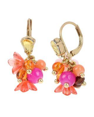 Steve Madden Tropical Punch Cluster Earrings Multi