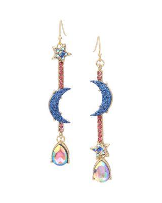 Steve Madden Celestial Starlet Linear Mismatch Earrings Multi