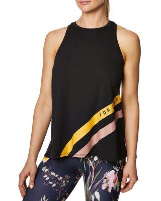 Steve Madden Racing Stripe Swing Tank Black