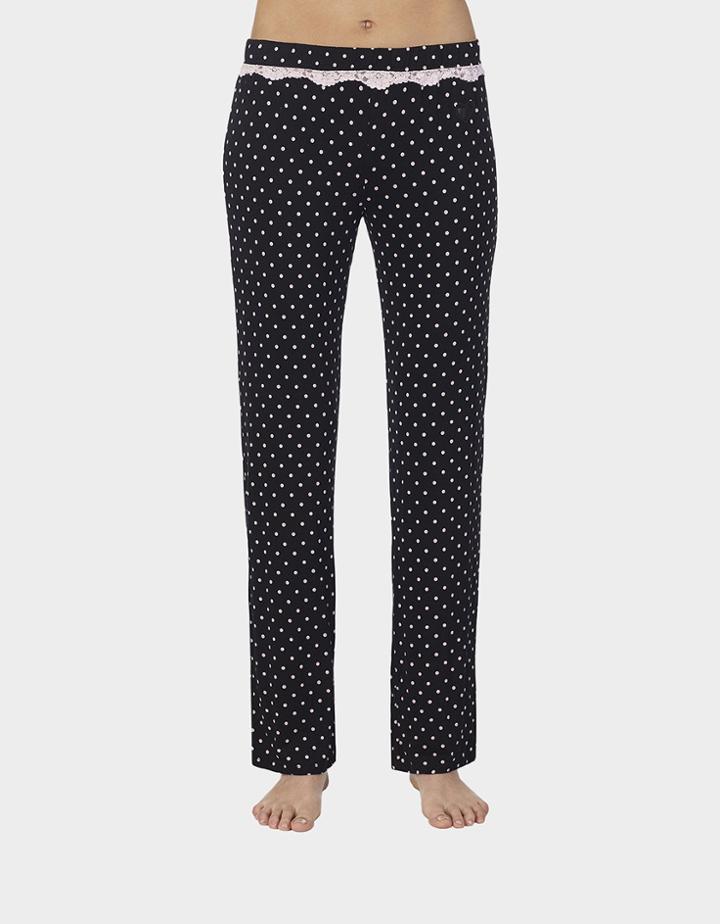 Betseyjohnson Heart And Soul Rayon Knit Pant Black-pink