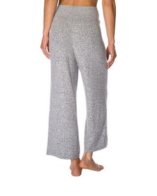 Steve Madden Rib Trim Wide Leg Pant Grey