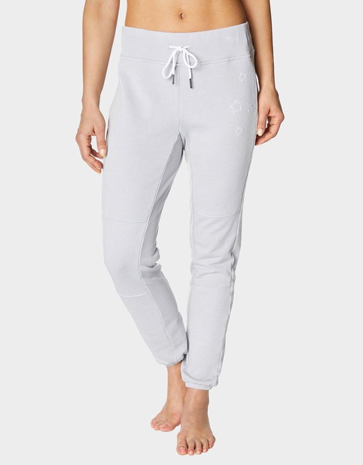 Betseyjohnson Distressed Star Embroidery Pant Grey
