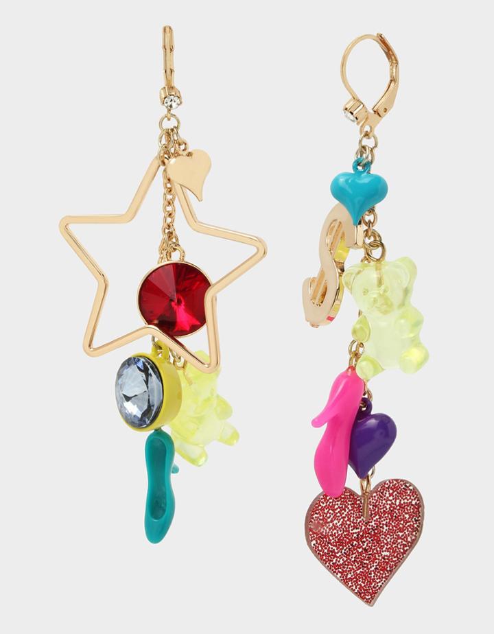 Betseyjohnson Nostalgic Pop Charm Earrings Multi