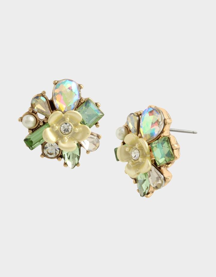 Betseyjohnson Buzz And Bloom Cluster Studs Yellow