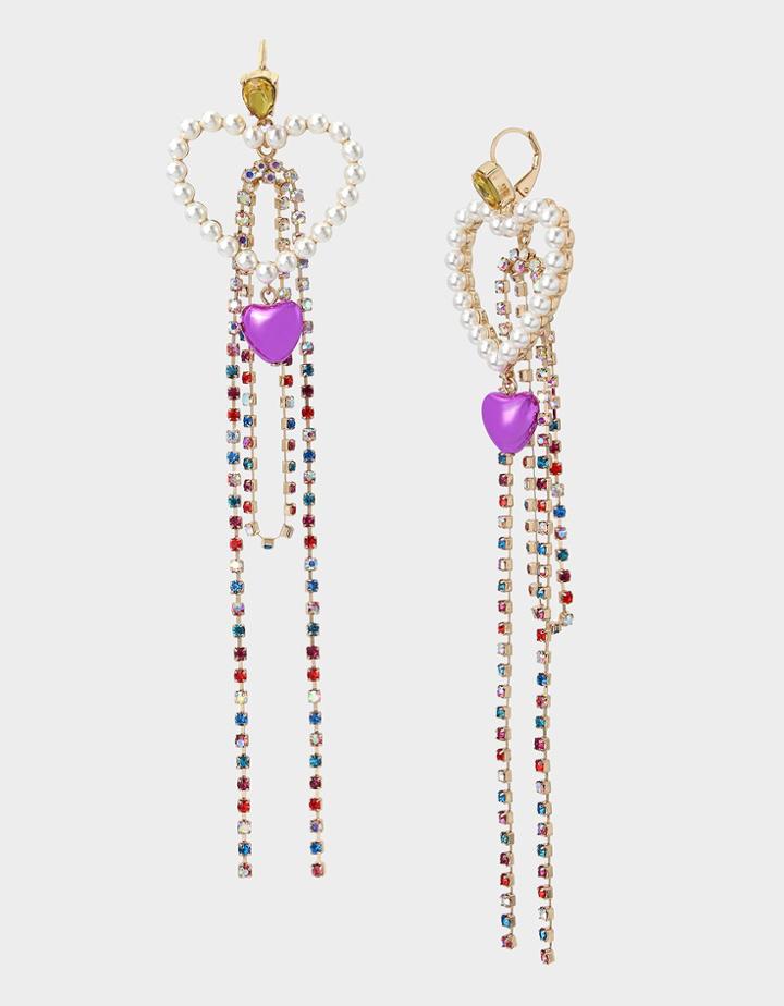 Betseyjohnson Pop Heart Swag Earrings Multi