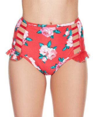 Steve Madden Rose Fantasy High Waist Bottom Red Multi