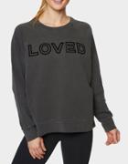 Betseyjohnson Loved Threaded Embroidery Sweatshirt Black